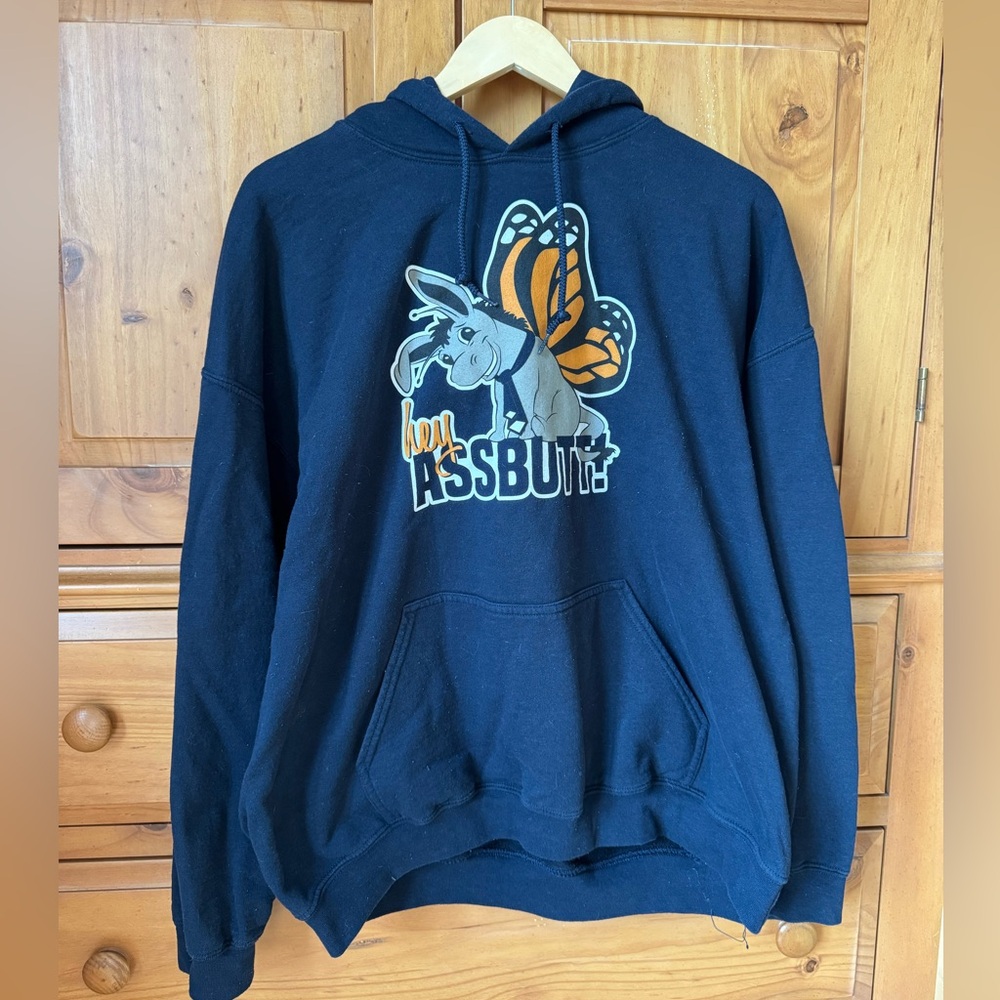 Hey Assbutt Sweatshirt Hoodie Gish Mascot Size XL